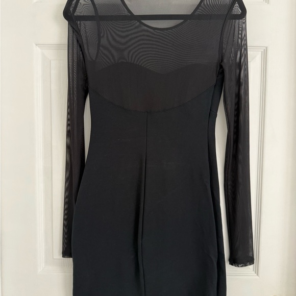 A&F Black Sheer Sleeve Dress - Picture 3 of 3